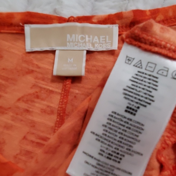 MICHAEL Michael Kors Orange yellow abstract print Boxy loose fit Medium - Picture 2 of 7